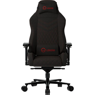 LORGAR Ace 422, Gaming chair, Anti-stain durable fabric, Black + red