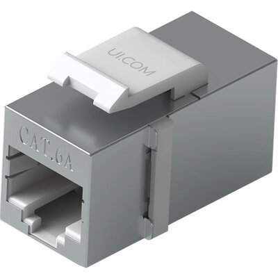 Ubiquiti UniFi UACC-Keystone-Coupler-C6A Pass-through Cat6A keystone coupler, Easy snap-in installation on a blank patch panel, 