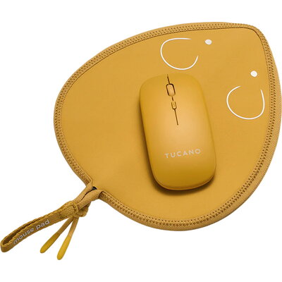 Tucano TOPO MOUSE PAD + WIRELESS MOUSE YELLOW