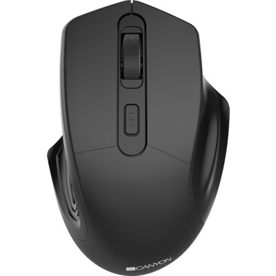 CANYON 2.4GHz Wireless Optical Mouse with 4 buttons, DPI 800/1200/1600, Black, 115*77*38mm, 0.064kg