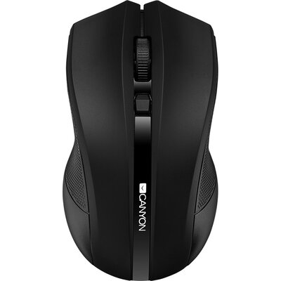 CANYON 2.4GHz wireless Optical Mouse with 4 buttons, DPI 800/1200/1600, Black, 122*69*40mm, 0.067kg
