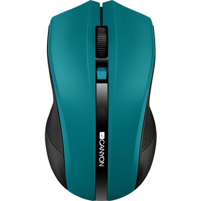 CANYON 2.4GHz wireless Optical Mouse with 4 buttons, DPI 800/1200/1600, Green, 122*69*40mm, 0.067kg