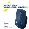 CANYON MW-21, 2.4 GHz Wireless mouse ,with 7 buttons, DPI 800/1200/1600, Battery: AAA*2pcs,Burgundy Red,72*117*41mm, 0.075kg