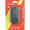 CANYON MW-22, 2 in 1 Wireless optical mouse with 4 buttons, DPI 800/1200/1600, 2 mode(BT/ 2.4GHz), 650mAh Li-poly battery, RGB b