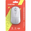 CANYON MW-22, 2 in 1 Wireless optical mouse with 4 buttons, DPI 800/1200/1600, 2 mode(BT/ 2.4GHz), 650mAh Li-poly battery, RGB b