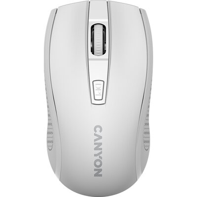 CANYON MW-7, 2.4Ghz wireless mouse, 6 buttons, DPI 800/1200/1600, with 1 AA battery ,size 110*60*37mm,58g,white