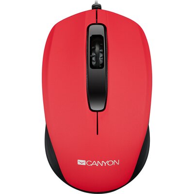 CANYON Optical wired mice, 3 buttons, DPI 1000, Red
