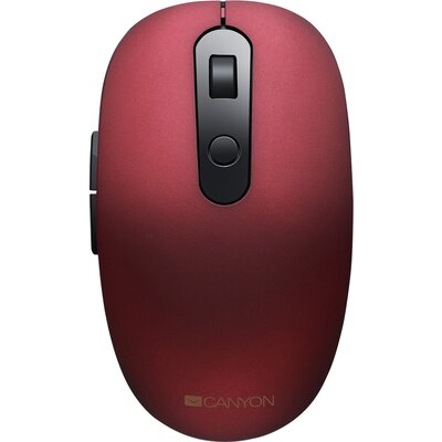 Canyon 2 in 1 Wireless optical mouse with 6 buttons, DPI 800/1000/1200/1500, 2 mode(BT/ 2.4GHz), Battery AA*1pcs, Red, silent sw