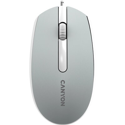 Canyon Wired  optical mouse with 3 buttons, DPI 1000, with 1.5M USB cable,Dark grey, 65*115*40mm, 0.1kg