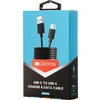 CANYON Type C USB Standard cable, cable length 1m, Black, 15*8.2*1000mm, 0.018kg