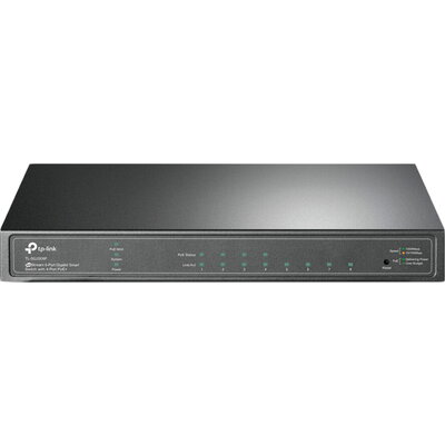 JetStream 8-Port Gigabit Smart Switch with 4-Port PoE+PORT: 4× Gigabit PoE+ PortsSPEC: 802.3at/af, 62 W PoE Power, Desktop Steel