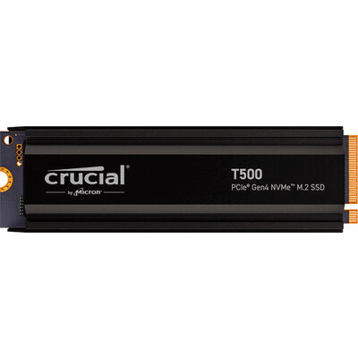 Crucial T500 1TB PCIe Gen4 NVMe M.2 SSD with heatsink