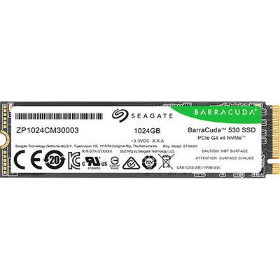 SSD SEAGATE BarraCuda 530 1.024TB M.2 2280-S2 PCIe Gen4 x4 NVMe 2.0, Read/Write: 7400/6100 MBps, TBW 600