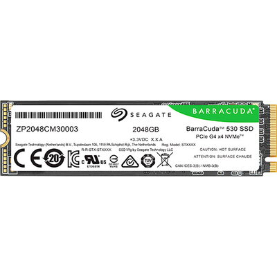 SSD SEAGATE BarraCuda 530 2.048TB M.2 2280-S2 PCIe Gen4 x4 NVMe 2.0, Read/Write: 7400/6400 MBps, TBW 1200