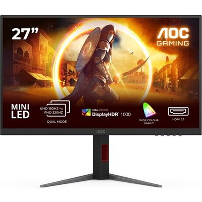 AOC U27G4XM 27inch MiniLed UHD Fast IPS 1 ms 160Hz 1200cd/m2 HDMI 2.1 DP USB 3.2 HUB USB