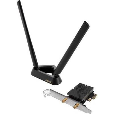 ASUS PCE-BE92BT WiFi 7 PCI-E Adapter with 2 external antennas and magnetized base