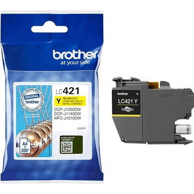 BROTHER 200-page standard capacity Yellow ink cartridge for DCP-J1050DW MFC-J1010DW and DCP-J1140DW