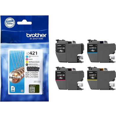 BROTHER 4-pack of Black Cyan Magenta and Yellow 200-page standard capacity ink cartridges for DCP-J1050DW MFC-J1010DW and DCP-J1