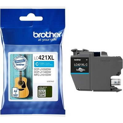 BROTHER 500-page high capacity Cyan ink cartridge for DCP-J1050DW MFC-J1010DW and DCP-J1140DW