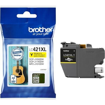 BROTHER 500-page high capacity Yellow ink cartridge for DCP-J1050DW MFC-J1010DW and DCP-J1140DW