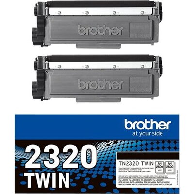 BROTHER TN2320 TWIN-pack black toners BK 2600pages/cartridge
