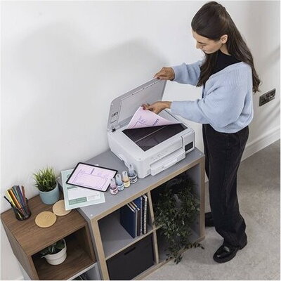 BROTHER DCPT436WYJ1 Color Inkjet A4 MFP Ink Tank System 16/9ipm Wireless AirPrint White BROTHER DCPT436WYJ1 Color Inkjet A4 MFP Ink Tank System 16/9ipm Wireless AirPrint White