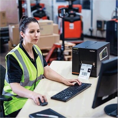 BROTHER 4-Inch industrial label printer 203 dpi 14 ips LCD display