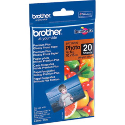 BROTHER BP71GP20 photo paper A6 20BL 190g/qm for MFC-6490CW DCP-375CW 6890CDW