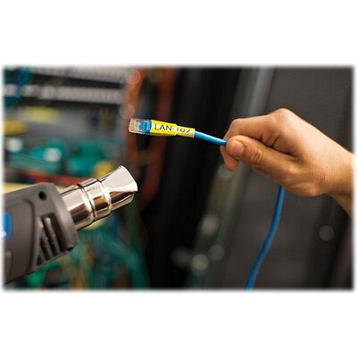 BROTHER Heat Shrink Tube Black on Yellow 11.2mm