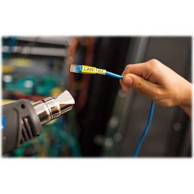 BROTHER Heat Shrink Tube Black on Yellow 9.0mm