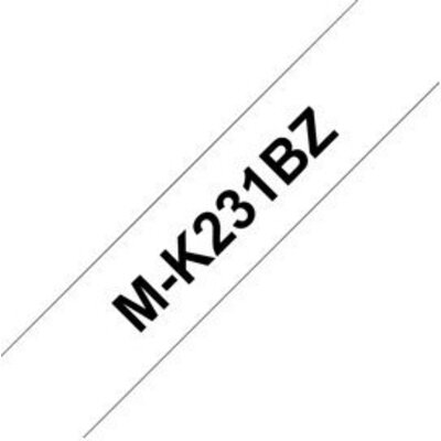 ЛЕНТА ЗА ЕТИКЕТНИ ПРИНТЕРИ BROTHER MK-231BZ P-Touch/P-Touch M - 12 mm x 4,00 m - BLACK ON WHITE TAPE