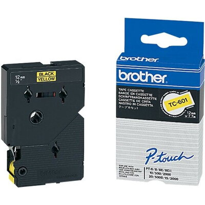 BROTHER P-Touch TC-601 black on yellow 12mm