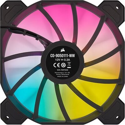 CORSAIR SP140 RGB ELITE 140mm RGB LED Fan with AirGuide Single Pack