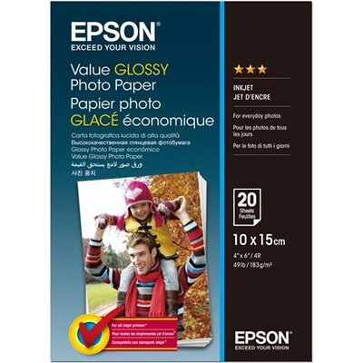EPSON Value Photo Paper 10x15cm 20 sheets