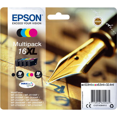 EPSON 2LB 16XL ink cartridge black and tri-colour high capacity 32.4ml 1-pack RF-AM blister w/s