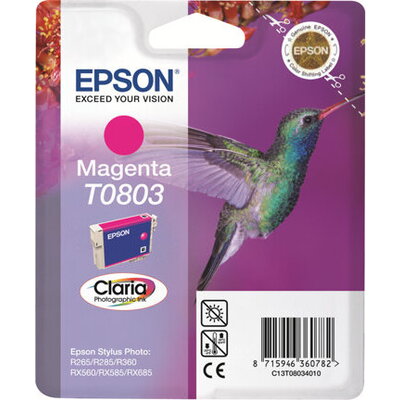 EPSON T0803 ink cartridge magenta standard capacity 7.4ml 460 pages 1-pack blister without alarm