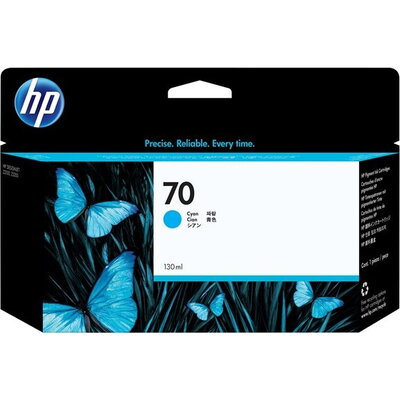 HP 70 original Ink cartridge C9452A cyan standard capacity 130ml 1-pack with Vivera Ink cartridge