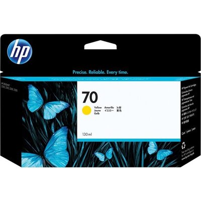 HP 70 original Ink cartridge C9454A yellow standard capacity 130ml 1-pack with Vivera Ink cartridge