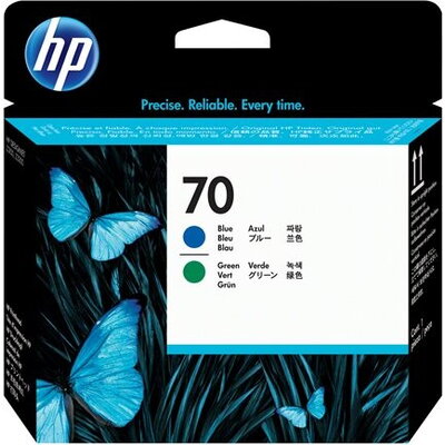HP 70 original printhead C9408A blue and green