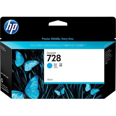 HP 728 original 130-ml Cyan Ink cartridge F9J67A