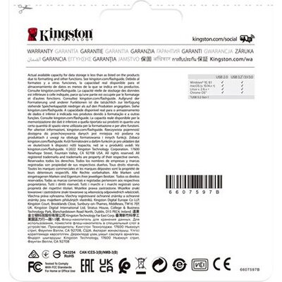 KINGSTON 64GB USB3.2 Gen 1 DataTraveler Exodia Black+Teal 2 Pieces