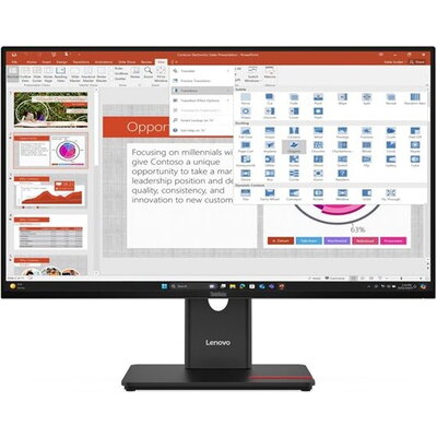 LENOVO ThinkVision T27-40 27inch IPS 16:9 1920x1080 100MHz 250cd/m2 1500:1 4ms 1xHDMI 1.4 1xDP 1.2 1xVGA USB-HUB 99 sRGB 3y