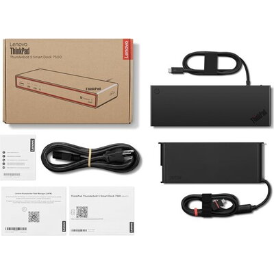 LENOVO ThinkPad Smart Dock 7500 Docking station 2xThunderbolt 5 HDMI 2xDisplayport (DP) LAN (RJ-45) 2.5GbE 3xUSB 2xUSB-C 265 Wat