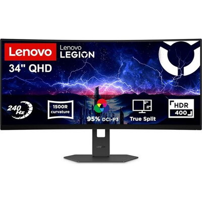 LENOVO Legion 34W-2c 34inch WQHD 3440x1440 VA 21:9 240Hz 400cd/m2 2xHDMI 1xDP Eclipse Black 3Y