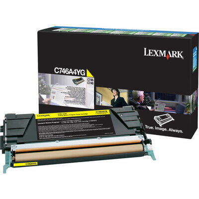 LEXMARK C746 C748 7K toner cartridge yellow standard capacity 7.000 pages 1-pack With returnprogram