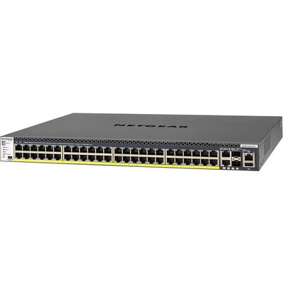 NETGEAR M4300-52G-PoE+ 550W PSU Stackable Managed Switch with 48x1G PoE+ + 4x10G incl. 2x10GBASE-T and 2xSFP+ Layer 3