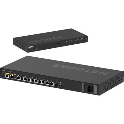 NETGEAR 12-Port AV Line M4250-10G2XF-PoE+ 8x1G PoE+ 240W 2x1G 2xSFP+ Managed Switch