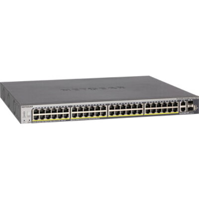 NETGEAR ProSAFE S3300 52Port stackable PoE Smart Switch w/ 4x10G Ports (2 x 10GBase-T and 2 x SFP+) for stacking and/or uplinks