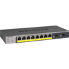 Суич Netgear GS110TP v3, 8 x 10/100/1000 Gigabit Smart switch, 8 x PoE and 2 SFP, auto VoIP and Video, ACL (Up to 53W)