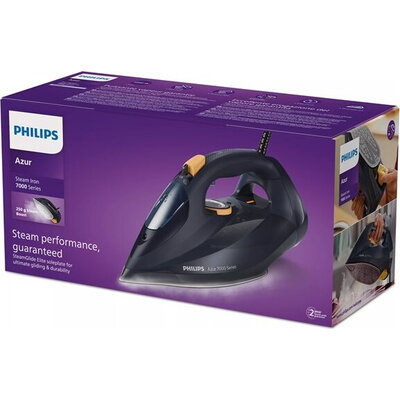 PHILIPS Steam iron series 7000 3000W 55g/min 250g steam boost SteamGlide Elite dark blue PHILIPS Steam iron series 7000 3000W 55g/min 250g steam boost SteamGlide Elite dark blue